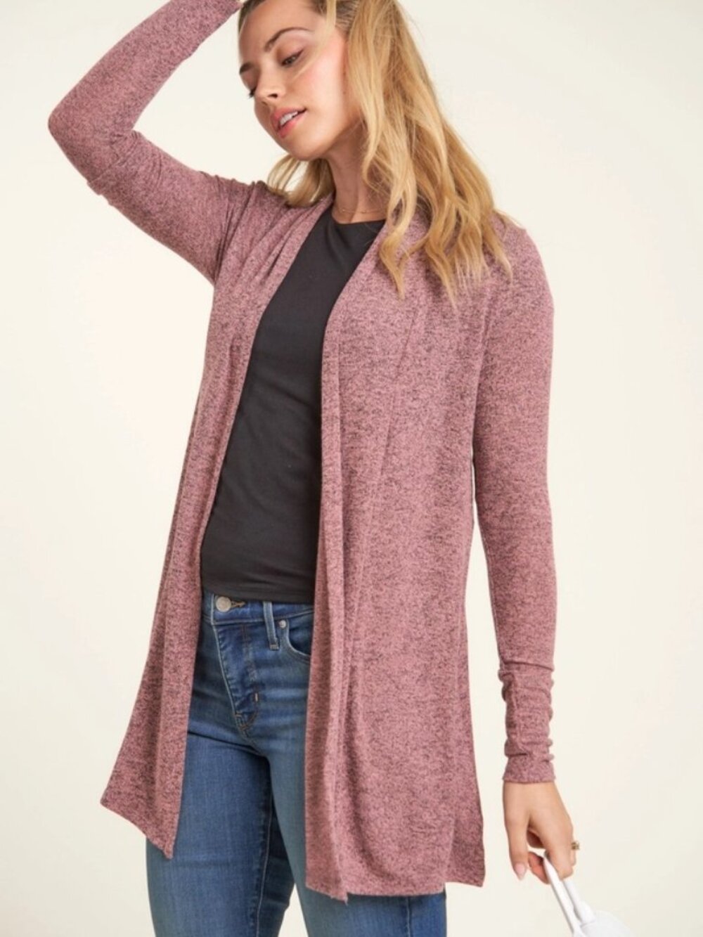 Woman's Pink Long Sleeved Open Cardigan sz Small NWT